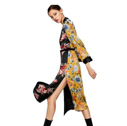 Printed Kimono with Artisanal Coastal Charm