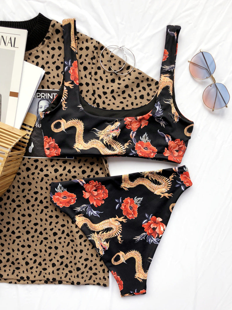 Chic Printed 2-piece Swim Set for Sunny Day