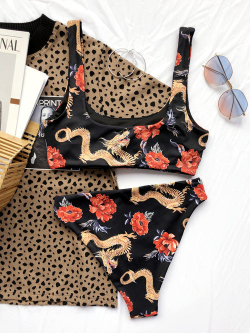 Chic Printed 2-piece Swim Set for Sunny Day