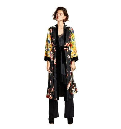 Printed Kimono with Artisanal Coastal Charm